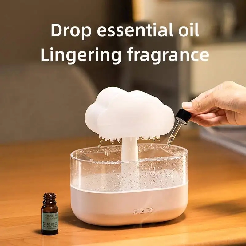 2023 new unique product Creative Colorful Light Rain Fragrance Desktop Office Fragrance Cloud Rain Cloud Humidifier diffuser
